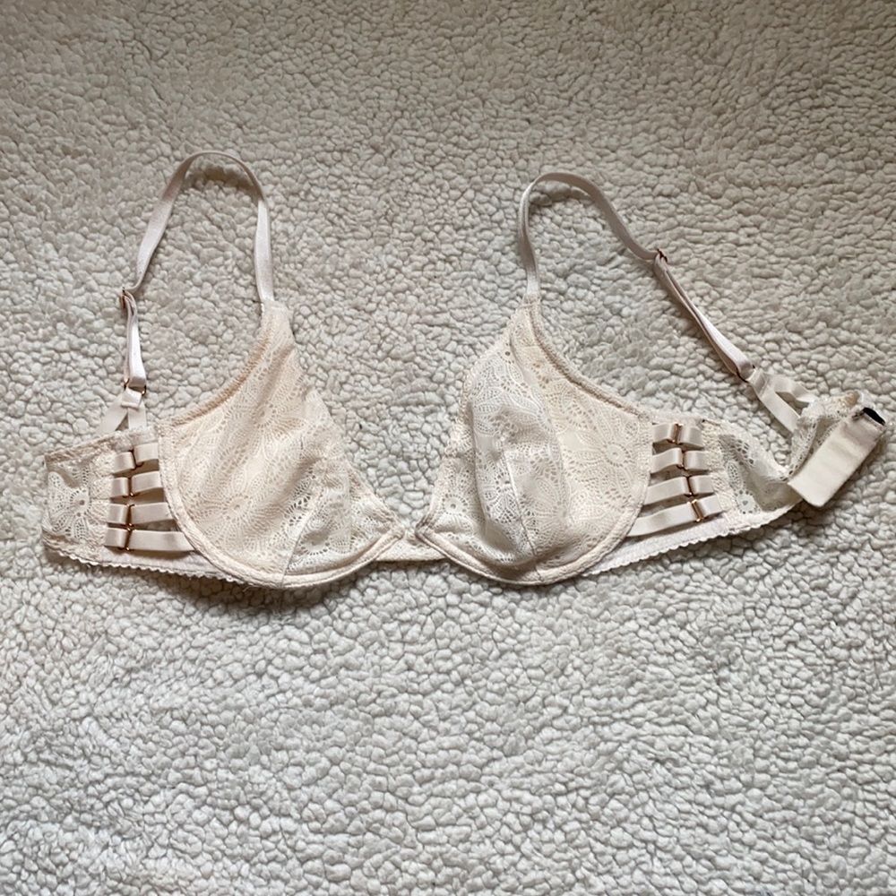 Sheer lace bra